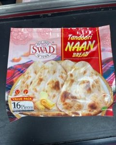 Authentic SWAD Tandoori Naan Family Pack – 5 Delicious Flavors – Freshly Baked Indian Bread for Your Culinary Adventures